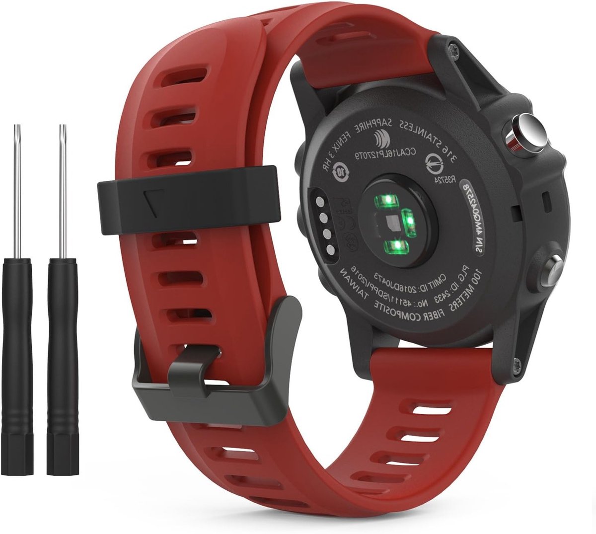 Zachte siliconen horlogeband voor Garmin Fenix 3, Fenix 5X, D2 Delta PX en Descent MK1, vervangbare armband voor comfort en stijl
