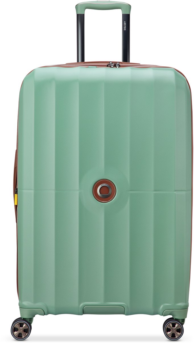 DELSEY Carrousel 2 Reiskoffer 76 cm – Uitbreidbaar 100–111 L – Polycarbonaat – TSA-slot – SECURITECH 2 – 5 jaar garantie - Sage Green