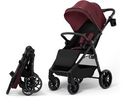 Kinderkraft GRANDE 2 Buggy - allround vering 5-puntsgordel veiligheidsbeugel compact inklapbaar - Bourgogne