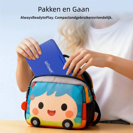 ieGeek Draagbare DVD Speler Auto - 11.5 Inch - 9,5 Inch Oogbeschermend Scherm - mit 32GB Karrt - TV/USB/SD - Draaibaar Scherm - 5 Uur Oplaadbare Batterij - voor Kinderen en in de Auto - Blauw van ieGEEK — afbeelding 2