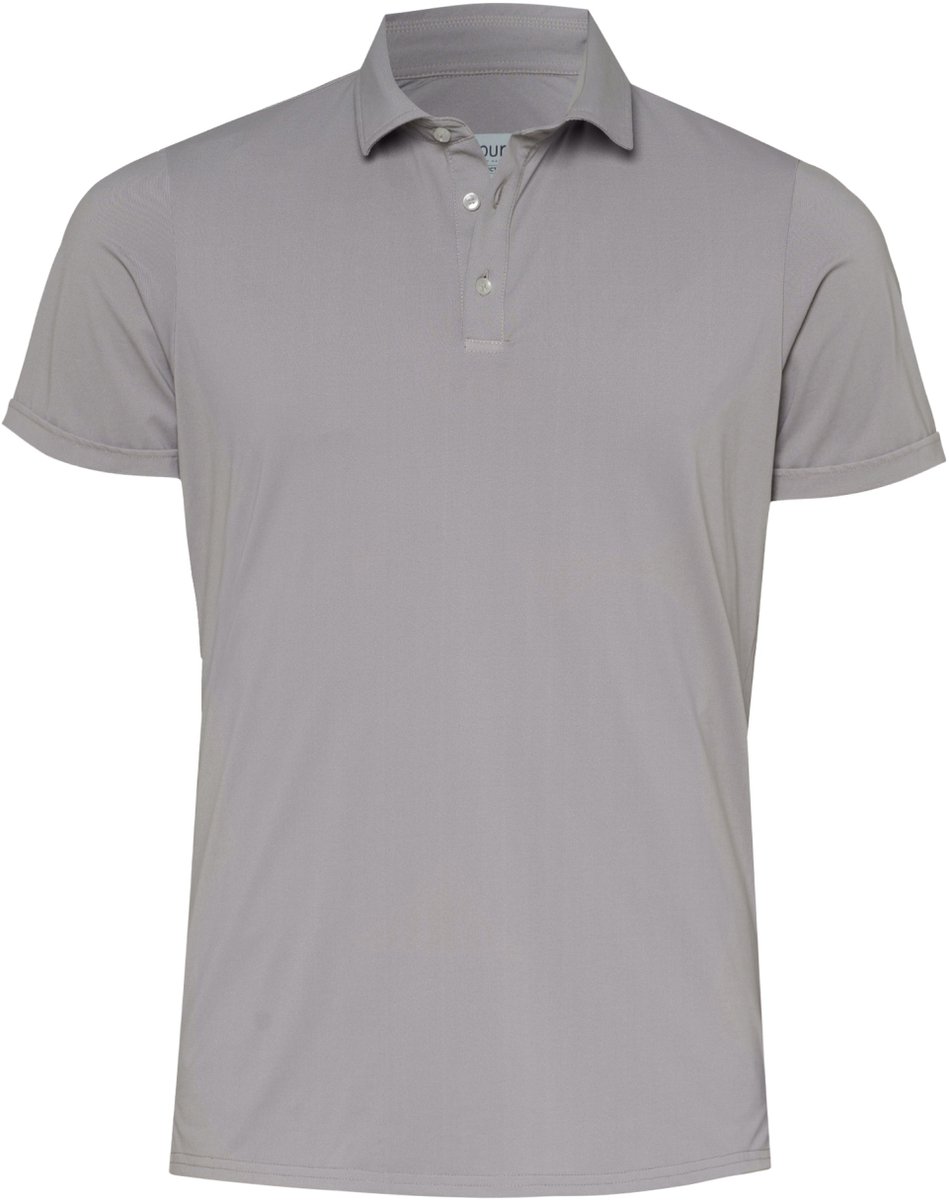 Pure H. Tico Poloshirt Pure Functional Polo Slim Fit E31320 92930 220 Light Brown Plain Mannen Maat - L