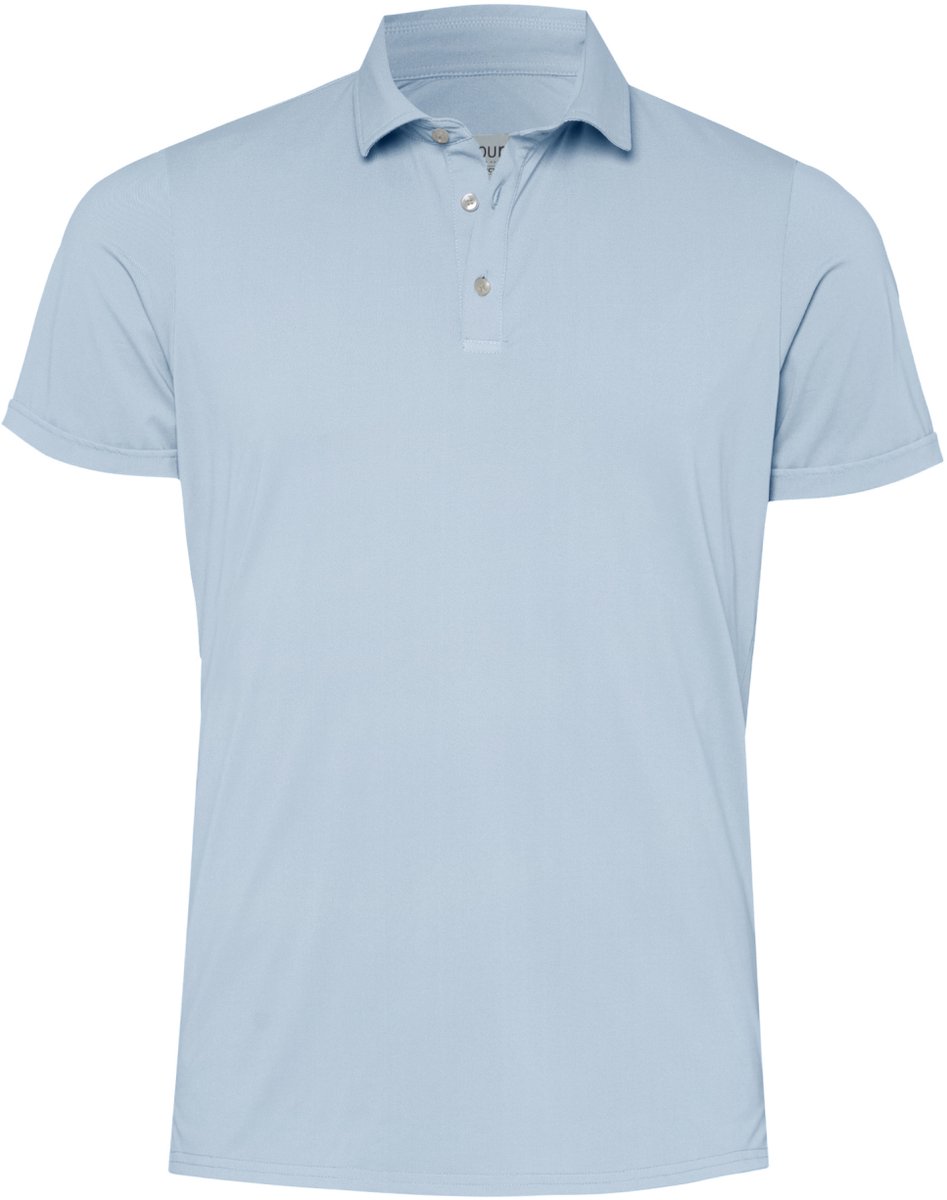 Pure H. Tico Poloshirt Pure Functional Polo Slim Fit E31320 92930 100 Plain Light Blue Mannen Maat - M