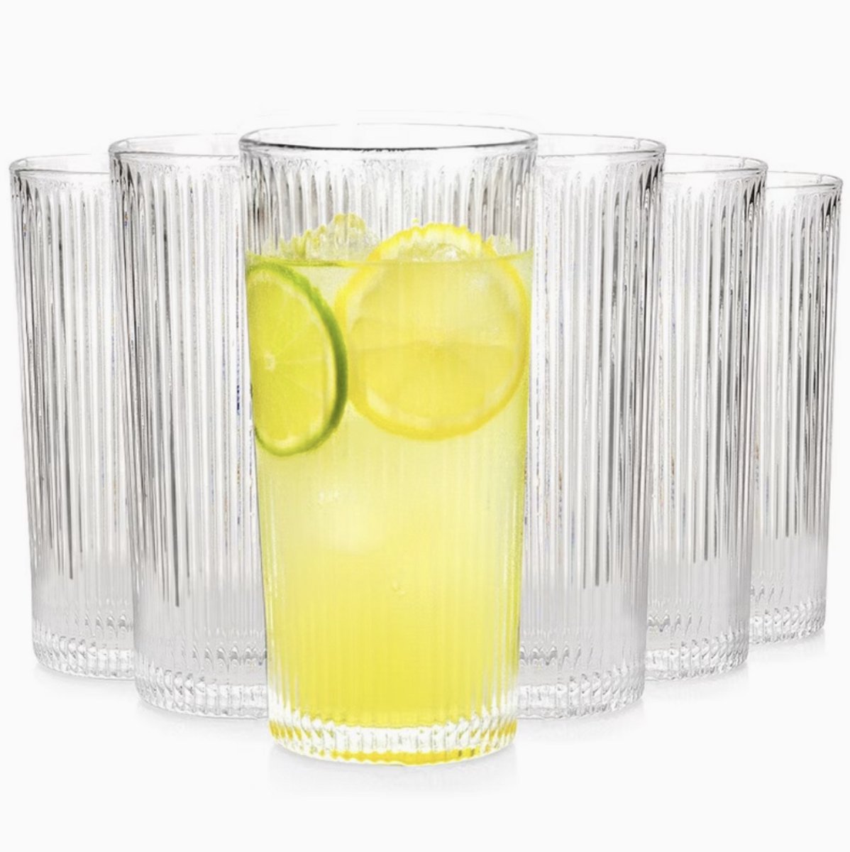 Set van 6 Glazen 320 ml – Gehard Glas Drinkglazen – Waterglazen, Sapglazen & Frisdrankglazen – Vaatwasserbestendig – Elegant Transparant Design