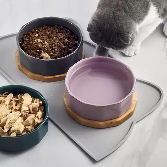 Siliconen Voer Mat voor Huisdieren, Waterdichte Antislip Mat voor Katten en Honden, 44x25cm — afbeelding 3