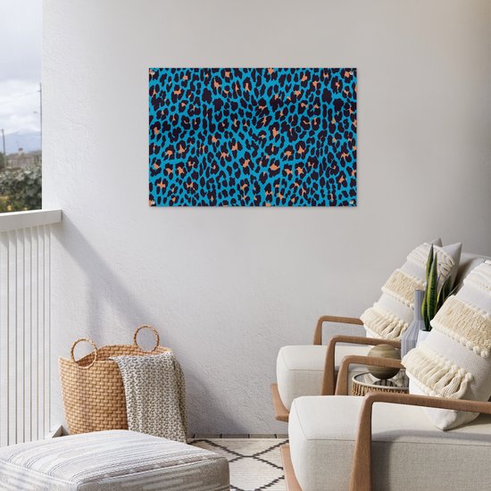 Posters de jardin Imprimé léopard - Design - Blauw - 90x60 cm
