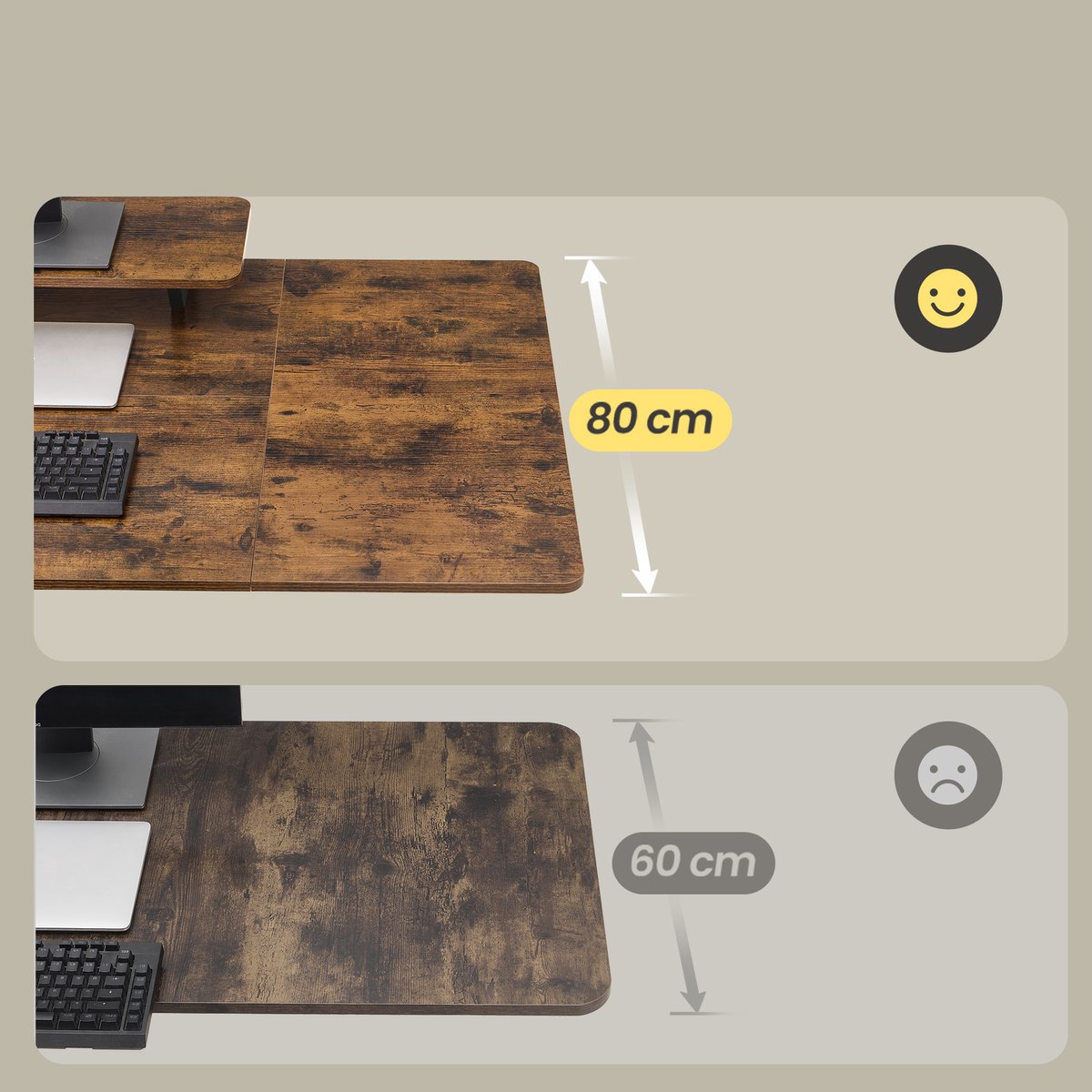 VASAGLE - Zit Sta Bureau - 140 x 70 cm thumbnail 6