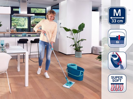 Leifheit Clean Twist M vloerwisser Ergo - dweil set compleet - 33 cm - 6 liter