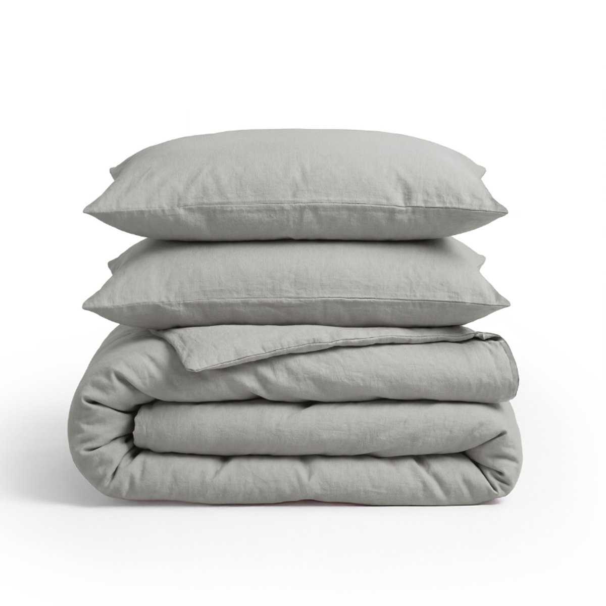 Dekbed-Discounter - Primaviera Deluxe Dekbedovertrek 140 x 200/220 cm - Linnen - Korte instopstrook - wassen op 30 graden - Inclusief 1 kussensloop - Grijs