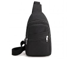 MasonPro Luxe Crossbody Schoudertas - Dames & Heren - 5 opbergvakken en kabelopening - Telefoontasje - Crossbody Tas - Sling Bag - Nektasje - Schoudertassen - Fanny Pack - Crossbody Bag - Borsttas - Crossbodytas - Zwart