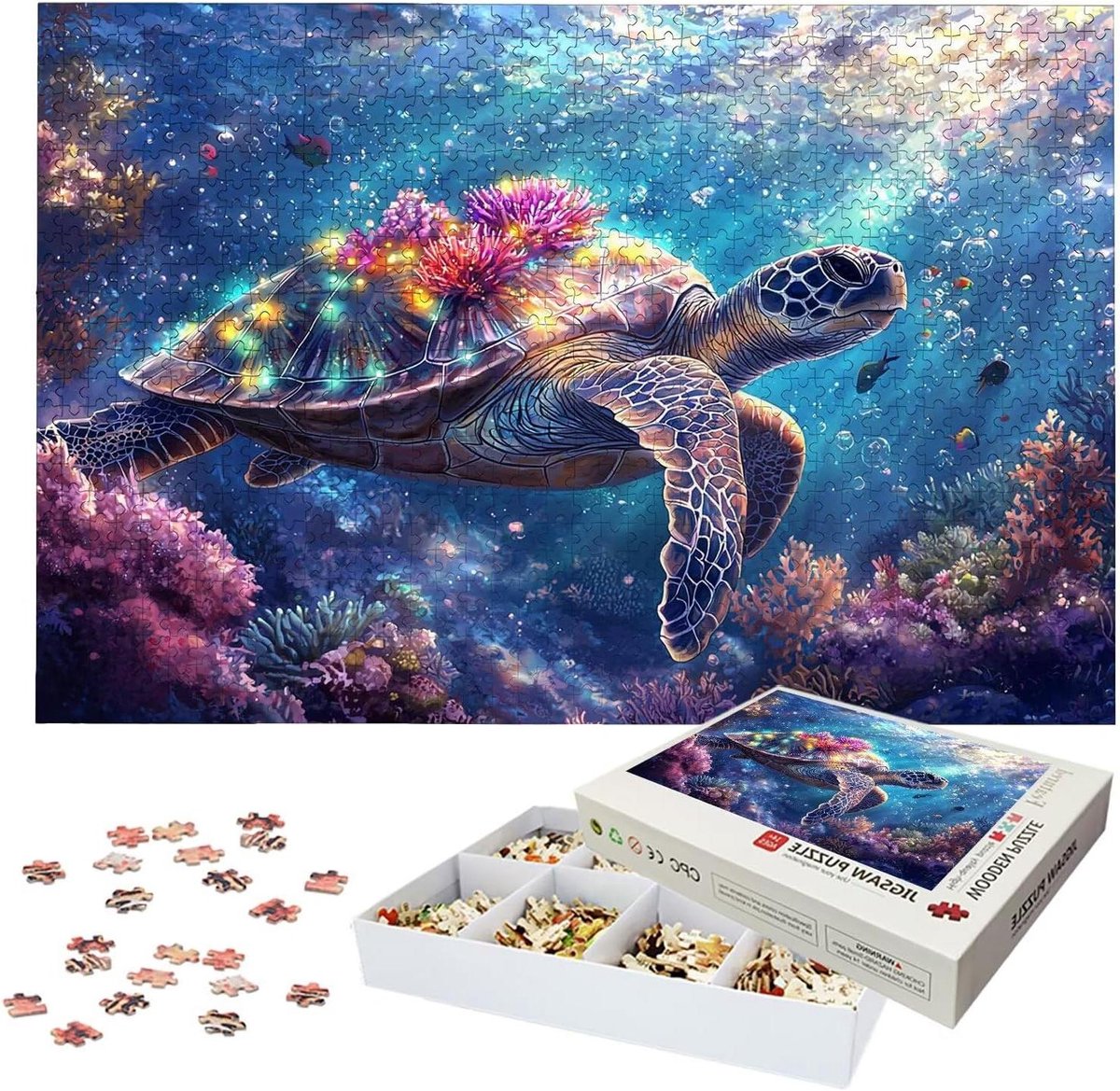 Legpuzzel 3000 stukjes - Landschapspuzzel Hout - Ontspannende Hobby - Met Lettermarkering - 122 x 81 cm - Meerkleurig