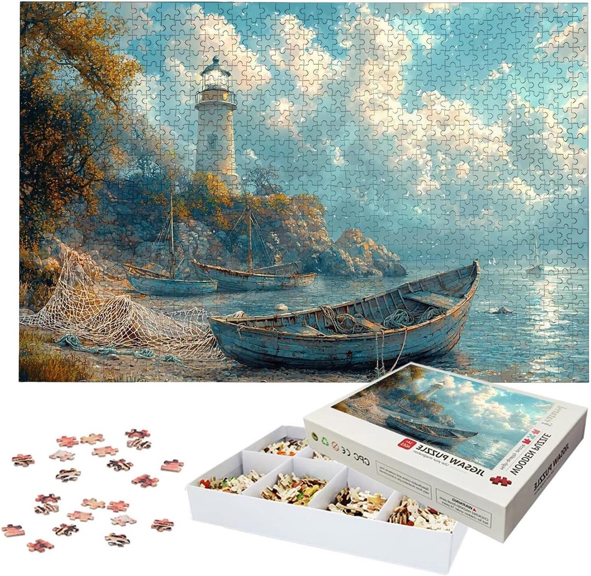 Houten Puzzel - Legpuzzel Landschap - Ontspannen Tijdverdrijf - Gedrukt op Hout - 87 x 57 cm - Meerkleurig