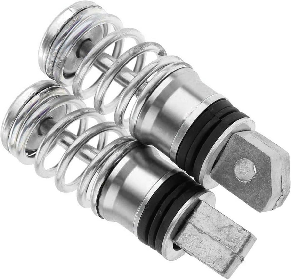 Motorfiets Voetsteunen - Passagiers Pedalen - Veiliger Rijden - Antislip Ontwerp - 113x31mm - Zilver