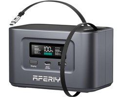 AFERIY AF-100W Portable powerstation 99,2Wh 100W USB-C/USB-A – LiFePO4 – Compact & Lichtgewicht – Ideaal voor Reizen – Outdoor & Laptops
