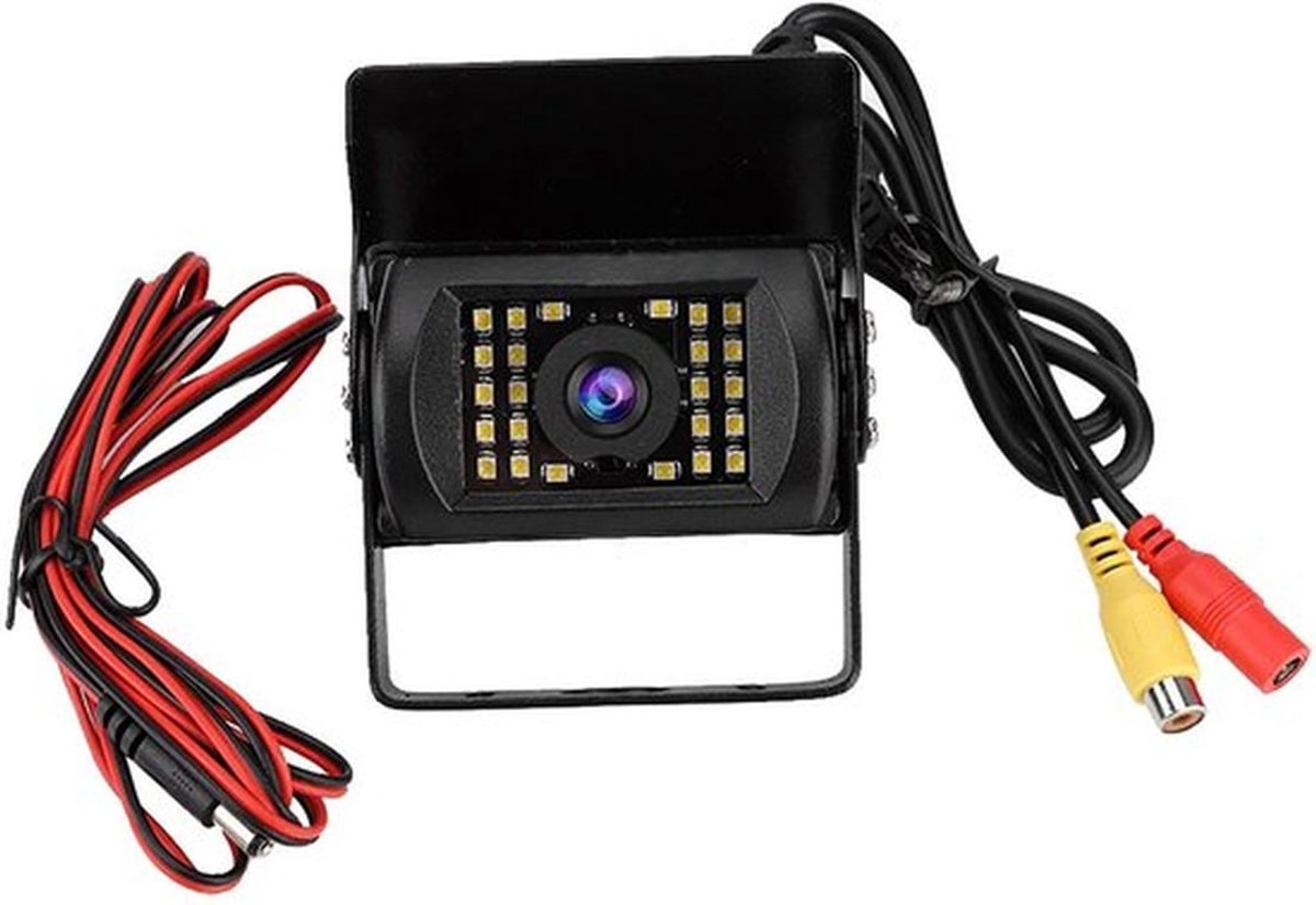 Achteruitrijcamera, infrarood nachtzicht waterdichte HD achteruitrijcamera met 24 LED-lampen.
