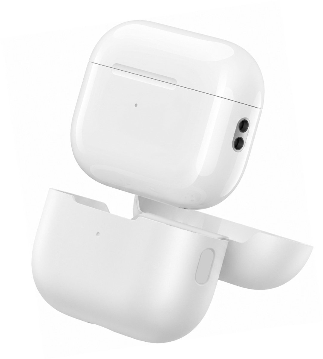 Bigben Connected, Hoesje geschikt voor AirPods Pro 3 - Siliconen Anti-Scratch Draadloos Opladen Compatibel, Wit
