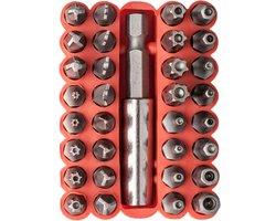 33-Delige Bitset - veiligheids security bits - torx - inbus - Snake eye - Triwing -hex - Bit