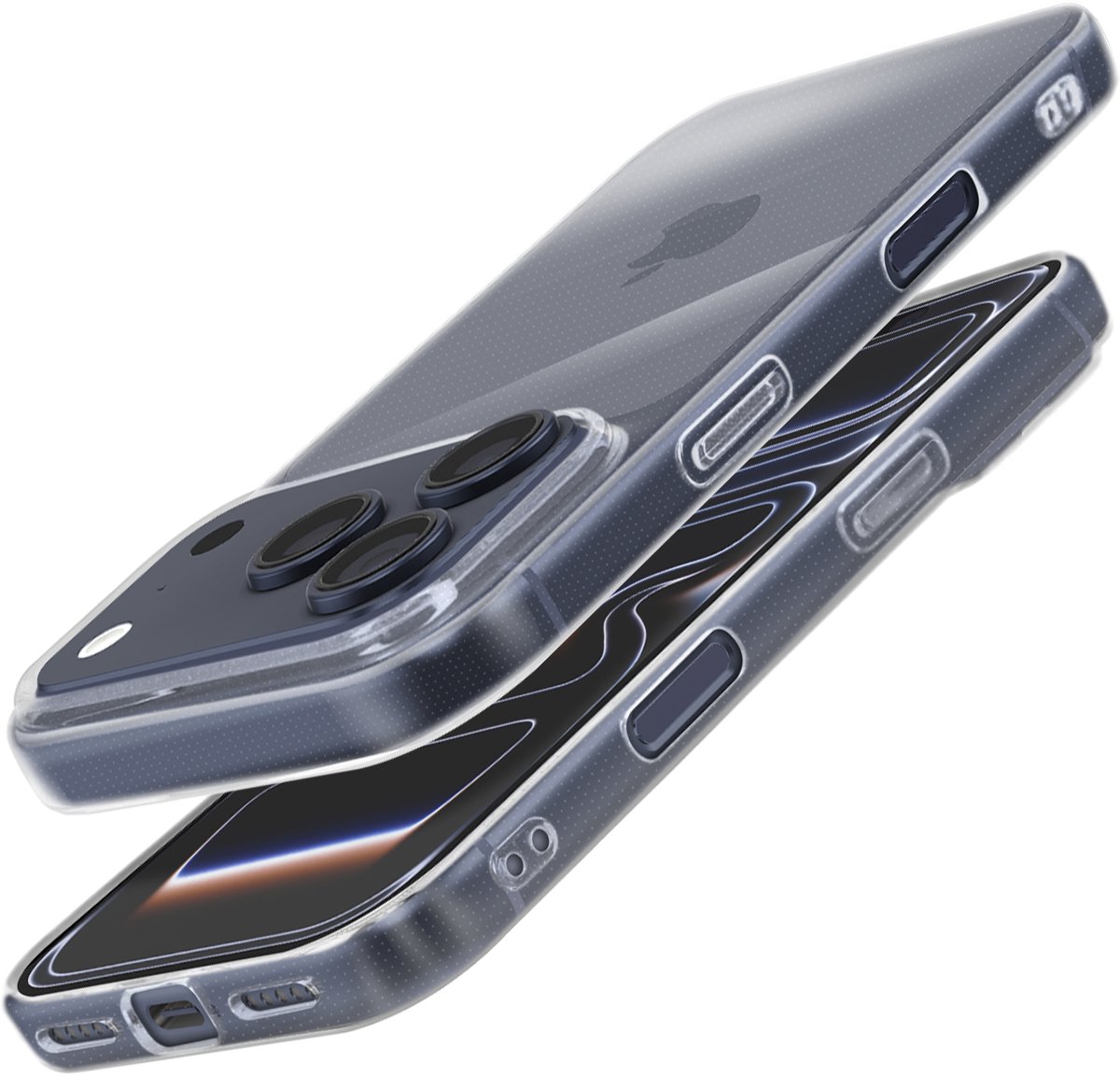 Mayaxess, Coque pour Geschikt voor Apple iPhone 17 Pro Antichocs Silicone Souple Bords Renforcés, Transparant