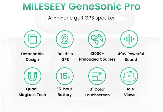 Mileseey GeneSonic Pro - 2-in-1 Bluetooth Speaker + Detachable GPS Handheld van Mileseey — afbeelding 5