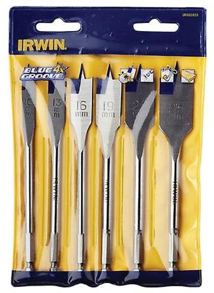 Irwin Blue Groove Speedboor 4x, 6-delige set: 10/13/16/19/22/25 mm - 10502826