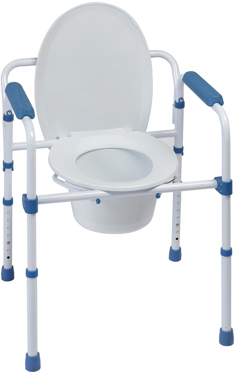 Herdegen Toiletstoel - toiletverhoger - toilet sta op hulp - 3 in 1 - Wit