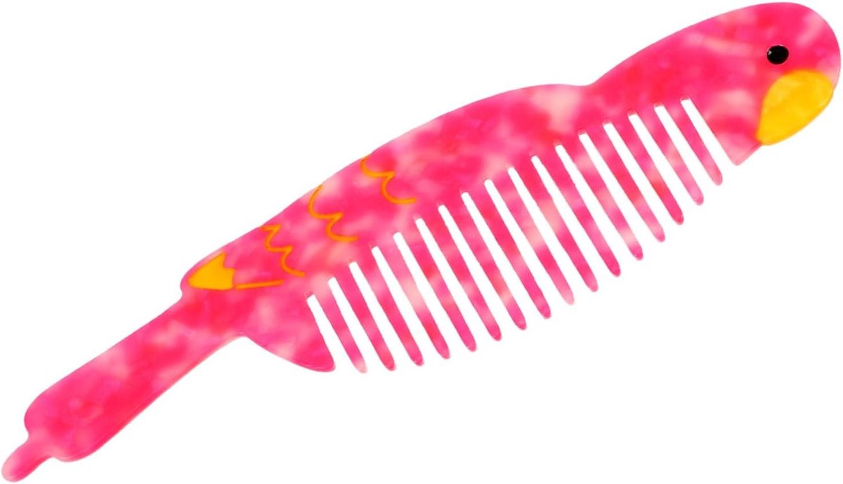 Acetaat Kam - Ontklittende Kam Stylingkam - Haar Ontwarren - Antistatisch Materiaal - 16 x 43 cm - Roze