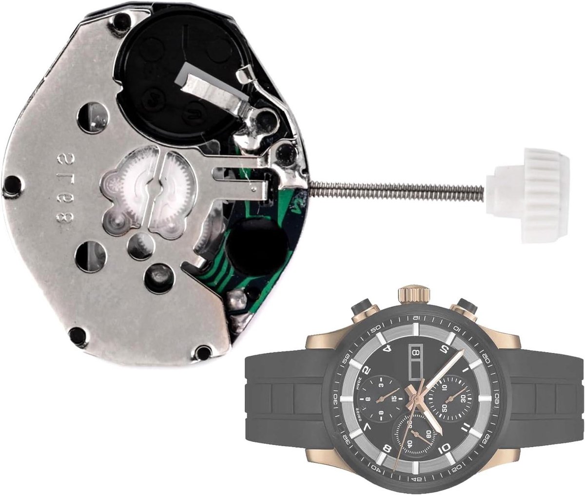 Mechanisch Uurwerk - Automatisch uurwerk Horlogemaker - Horloge Reparatie - Miniatuur Beweging - 153 x 178 mm - Zwart