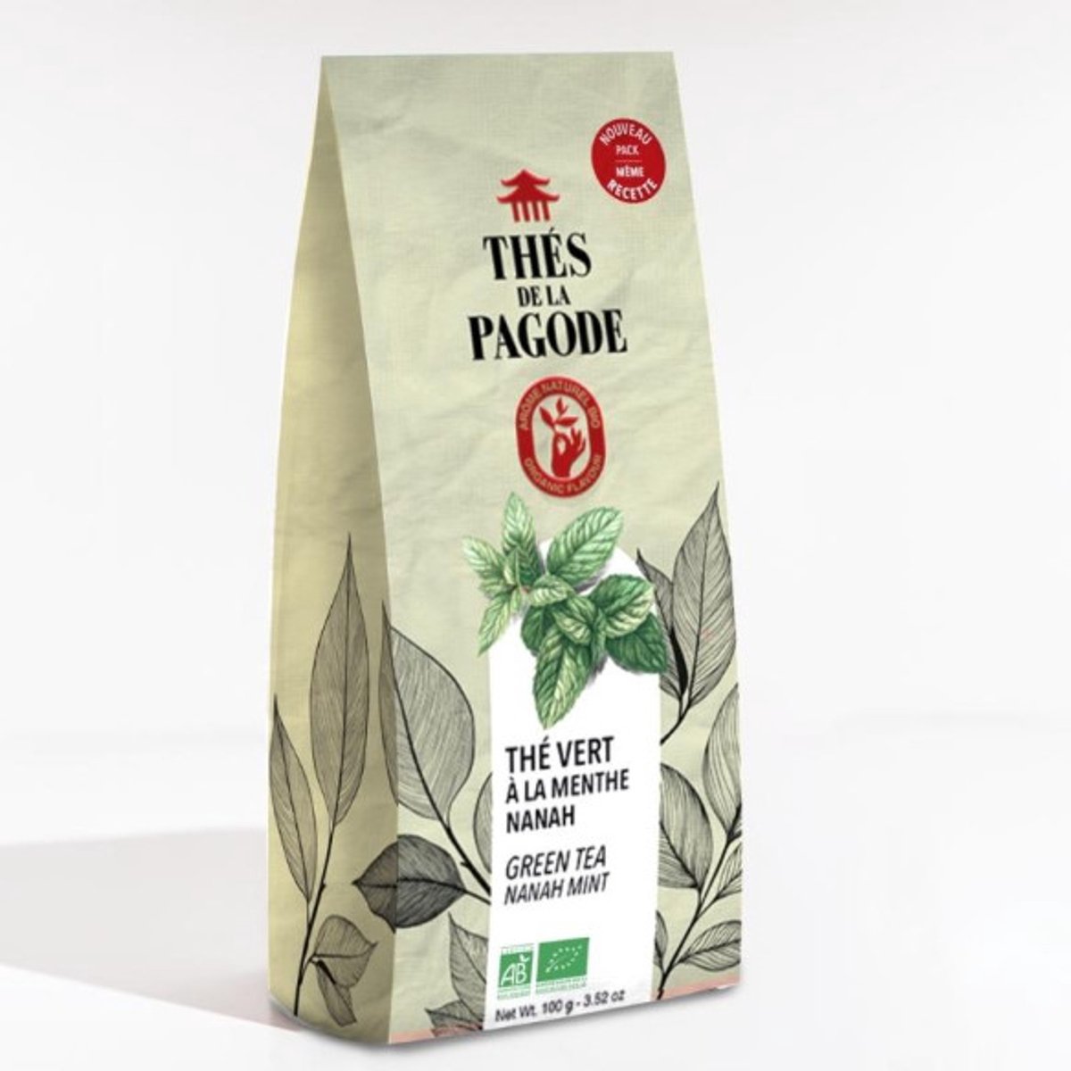 Thés de la Pagode – Groene thee munt - Losse Thee - Biologische thee (50 gram)