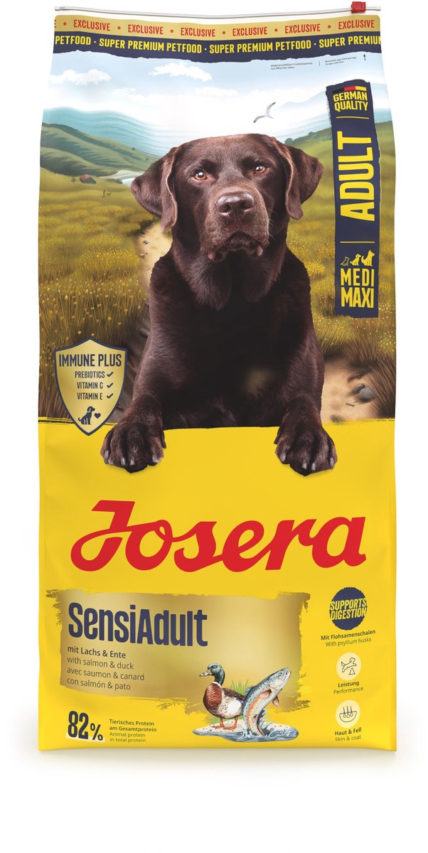 Josera 12,5 kg Josera medium maxi adult sensiadult hondenvoer