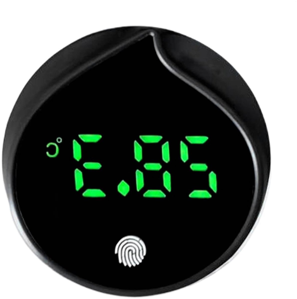 Digitale Aquarium Thermometer - Watertemperatuur Meter - Aquarium Onderhoud - Dubbele Eenheid Weergave - 7 cm - Zwart