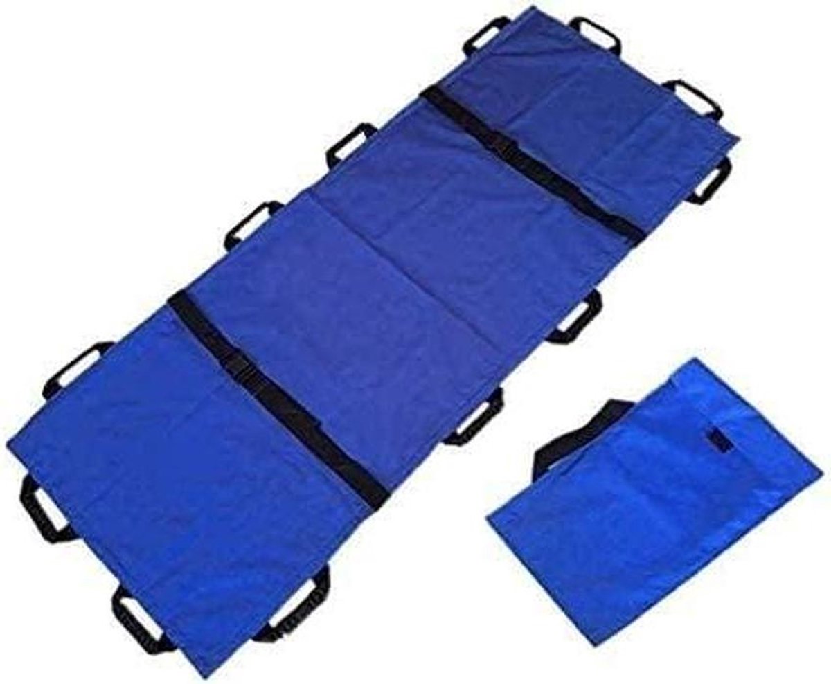 Draagbare Zachte Brancard - Transport Stoel - Noodhulp Assistentie - 12 Comfortabele Handgrepen - 180 x 70 cm - Blauw