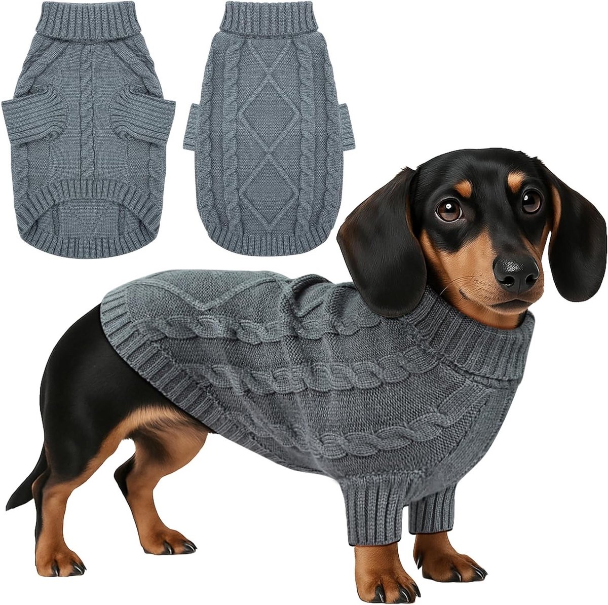 Warme Wintertrui voor Honden en Katten, Lange Mouwen, Geschikt voor Teckels, Franse Bulldogs en Schnauzers, Comfortabel en Stijlvol