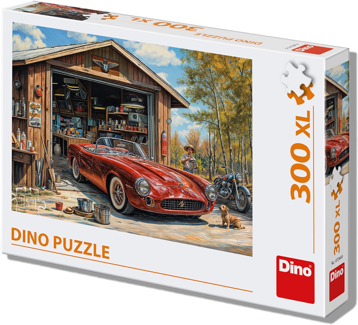 XL legpuzzel - Jaguar in de garage - 300 extra grote stukjes - Dino