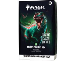 Magic: The Gathering Foundations Commander Deck - Tramplesaurus Rex | 100-Card Starter Commander Deck + Accessories