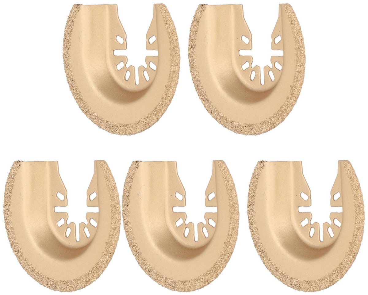 aladdien - Oscillerend Hulpmiddel - Gecementeerd Carbide Zaagblad - Duurzaam en Slijtvast - Gouden - Voor Keramiek - 5PCS - Perfect voor Precisiewerk