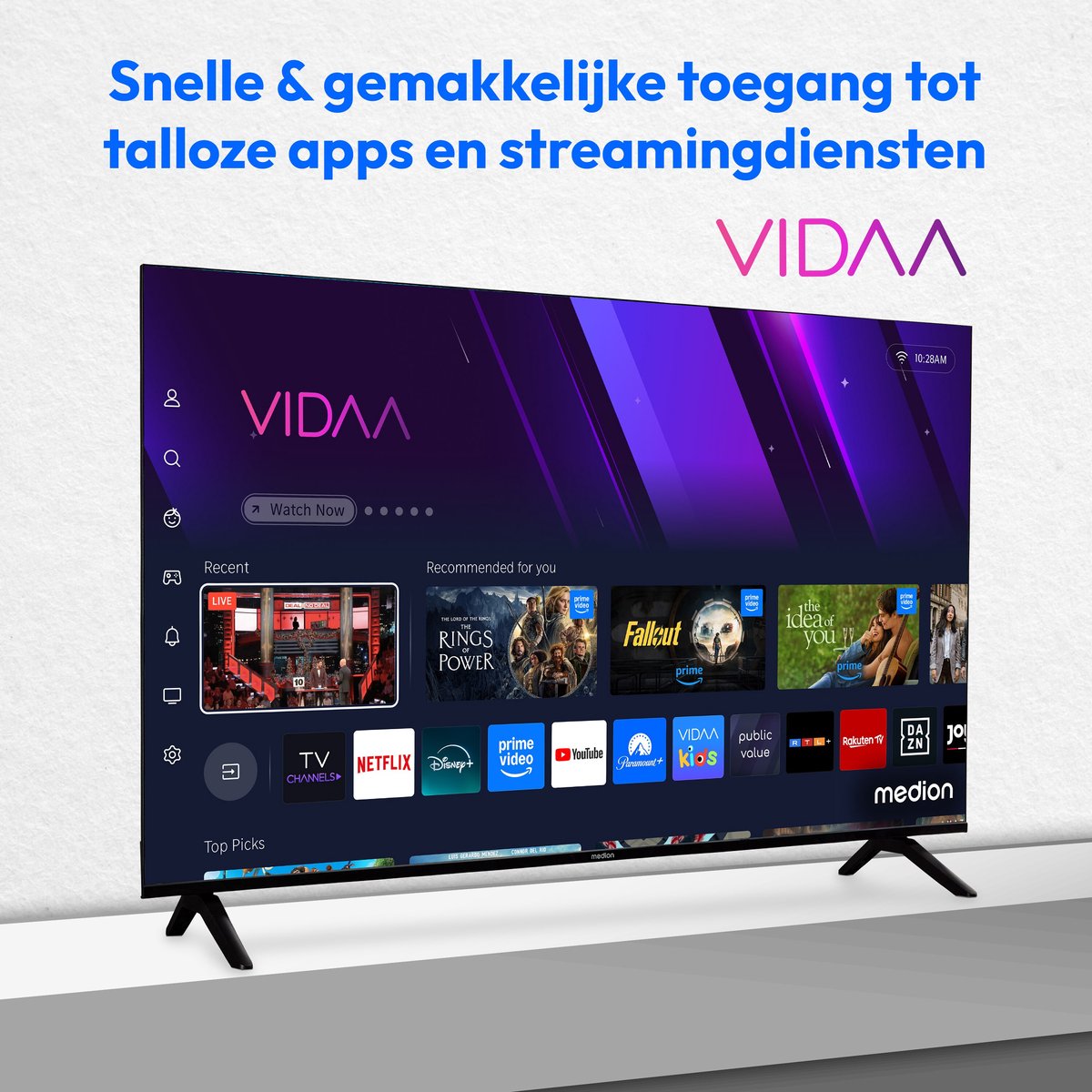 MEDION MD 843301 43 inch 4K-tv met HDR10 en VIDAA U thumbnail 4