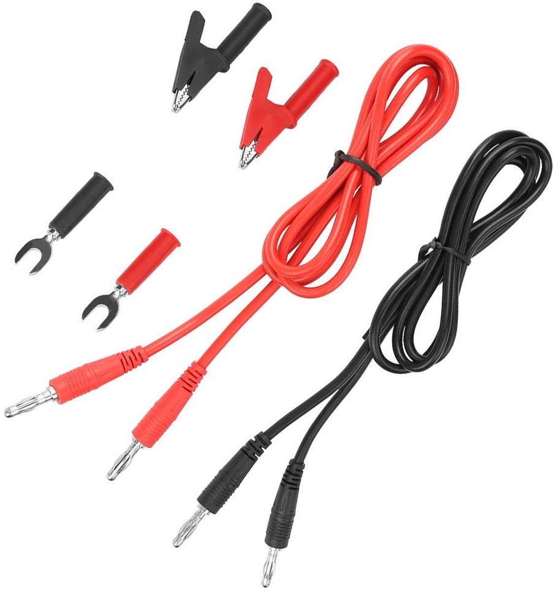 Testsnoer Set - Meetkabel Testkabel - Elektrisch Testen - Zuiver Koper - 6mm - Rood/Zwart