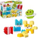 Doos van LEGO DUPLO 3-in-1 Creative Cute Pets, met vier DUPLO-figuren.