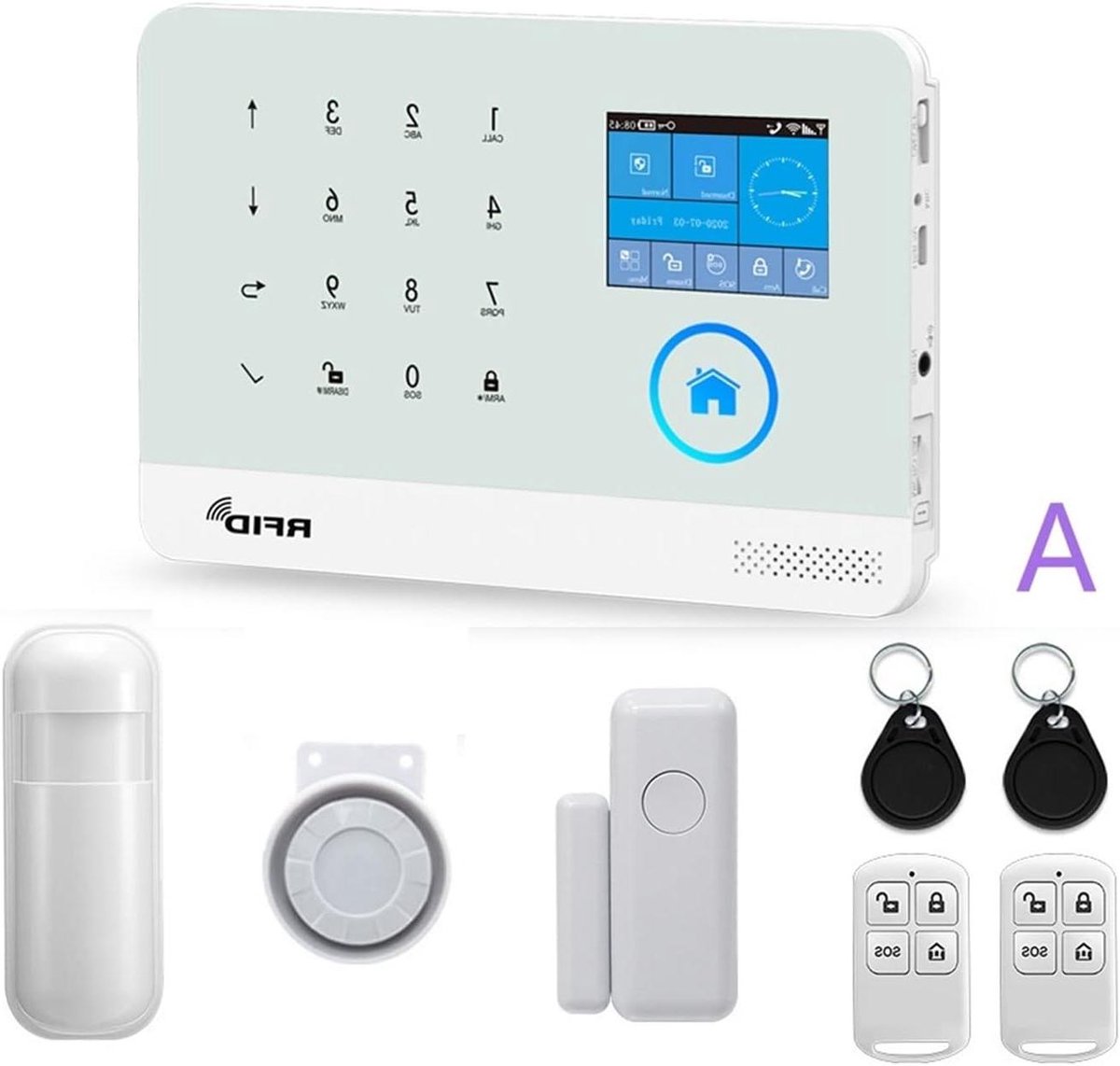 Draadloos Alarmsysteem - Beveiligingssysteem Huis - Huis Beveiligen - Wifi GSM Dual Netwerk - 10 Gram - Wit