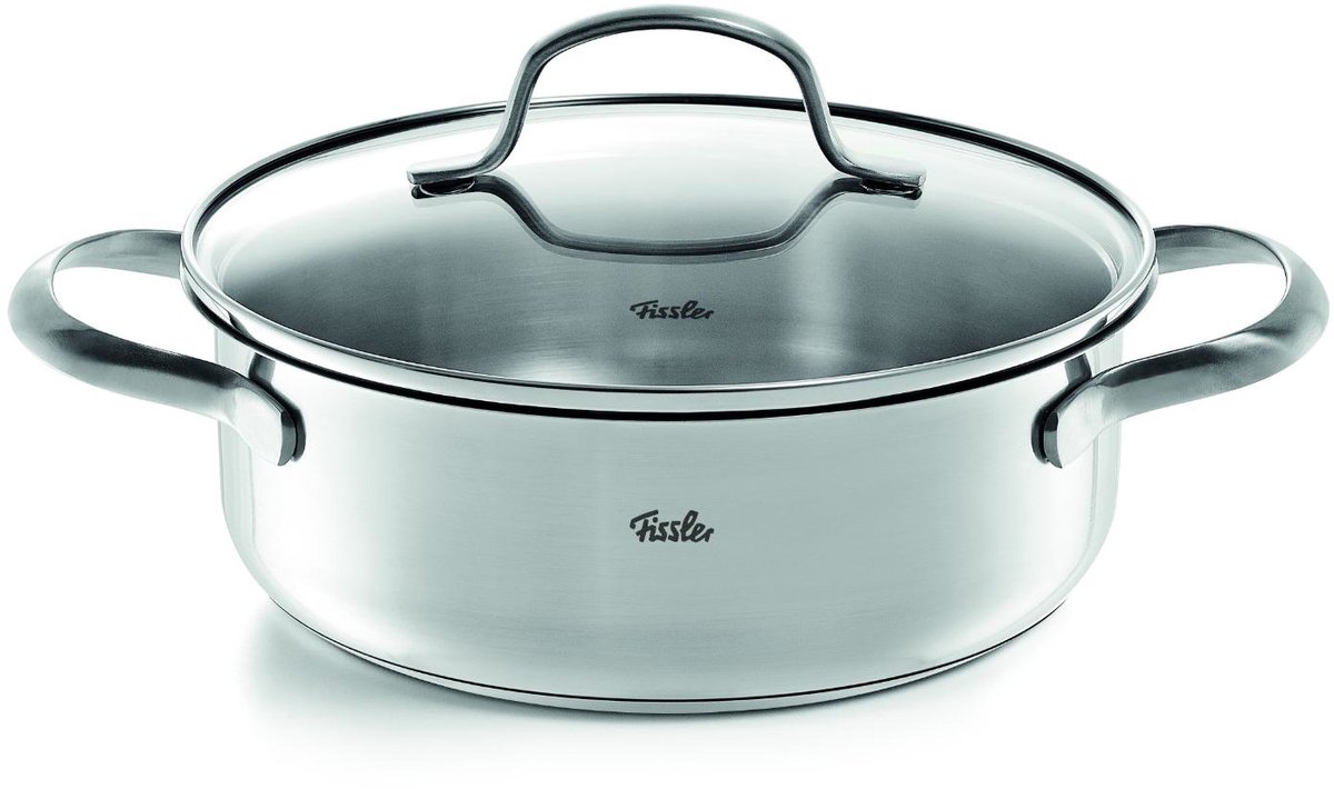 Fissler San Francisco Kookpan Laag met Glazen Deksel - 1L - Ø 16cm