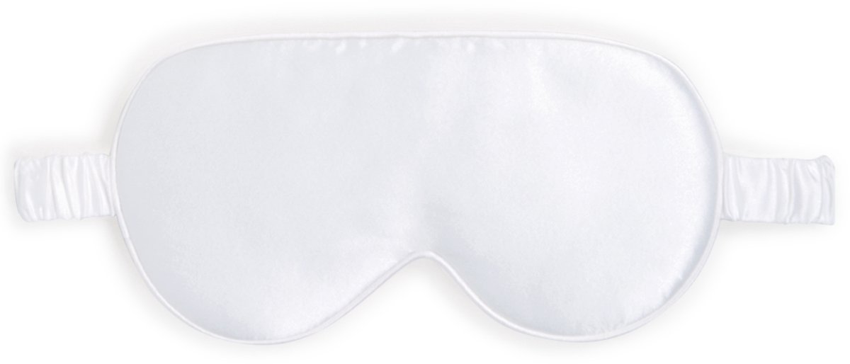 Dore & Rose - Slaapmasker - Oogmasker - Zijden Slaapmasker Voor Mannen en Vrouwen - Deep Sleep Mask - Eye Mask - Verduisterend - Wallen - Wit - Nº 23 Nouveau Départ