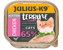 Julius-K9 - Natvoer kat - Natvoer voor kittens – Zachte kattenpaté met kip - 5 x 100g