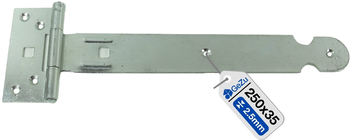 GeZu Impex T Scharnier 250 mm – Gegalvaniseerd