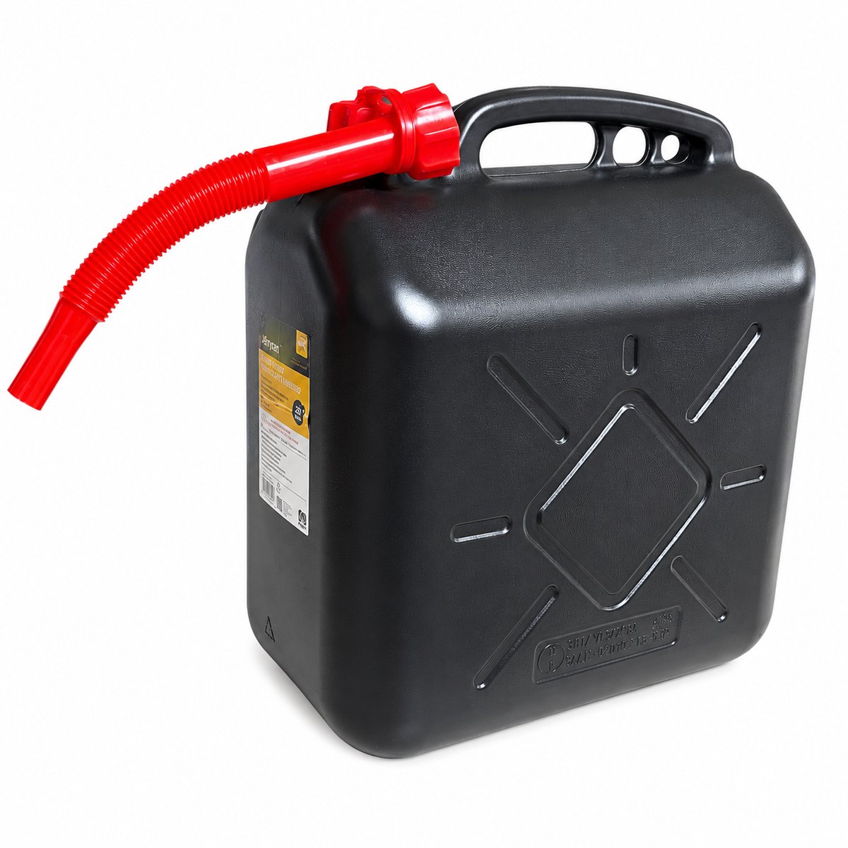 Professionele Brandstof Jerrycan 20 Liter Benzine of Diesel - 20L met tuit en UN keurmerk - Brandstoftank - Noodpakket