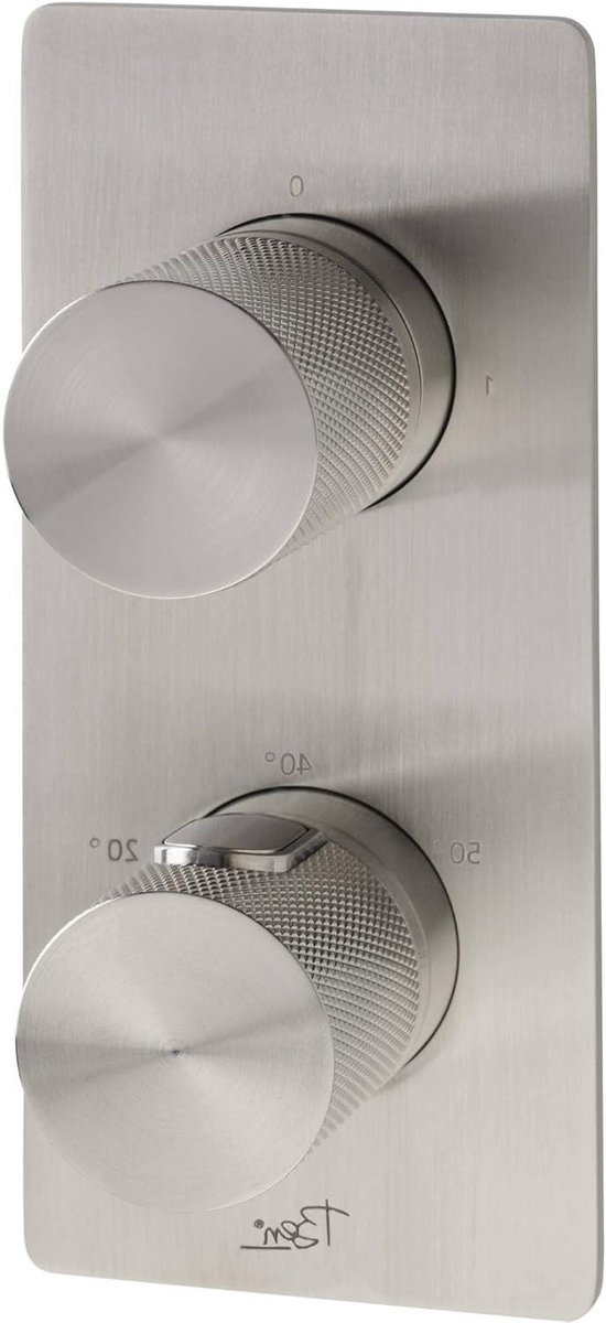 Douchethermostaat Afbouwdeel - Kraan Onderdeel - Douchen - Met Omstelrichting - 50 x 10 x 10 mm - Nikkel