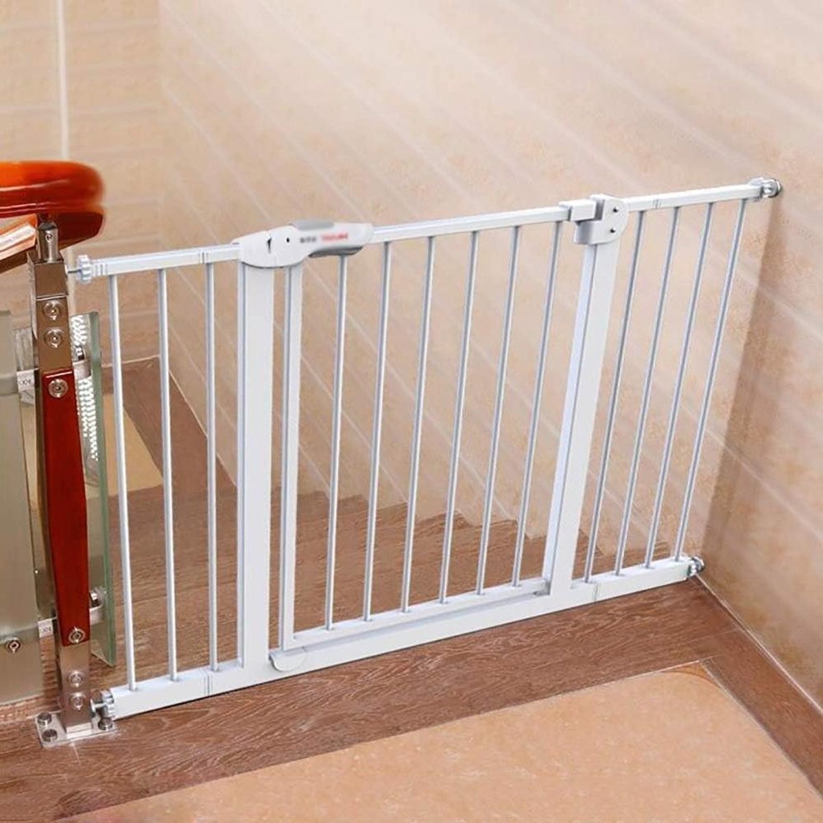 Huisdier Veiligheidshek - Babyhekje Scheidingsdeur - Huisdieren Isoleren - Extra Hoge Brede Poort - 112-120 Cm - Metaal