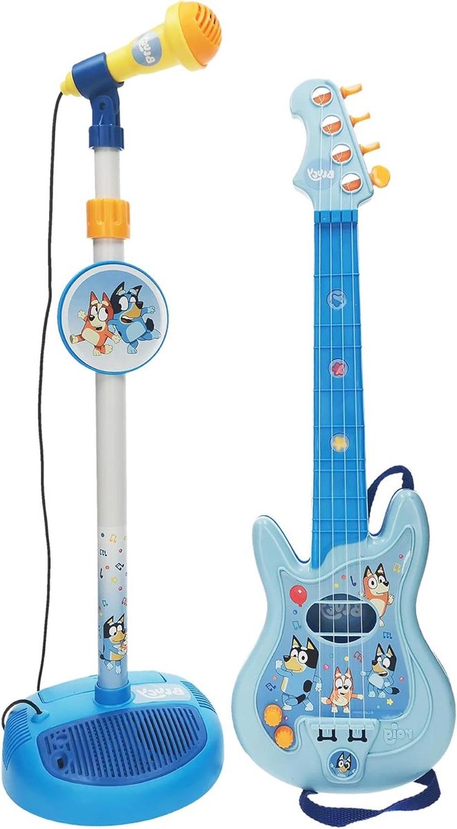 Micro Gitaar - Speelgoed Gitaar - Muziek Maken - Inclusief Microfoon - Miniatuur - Meerkleurig