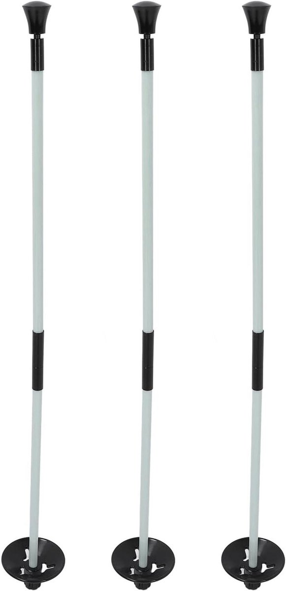 Golf Vlaggenstok Set - Putting Green Vlaggenstok - Golf Oefenen - Unieke Balvanger - 3 Stuks - Zwart Wit Gestreept