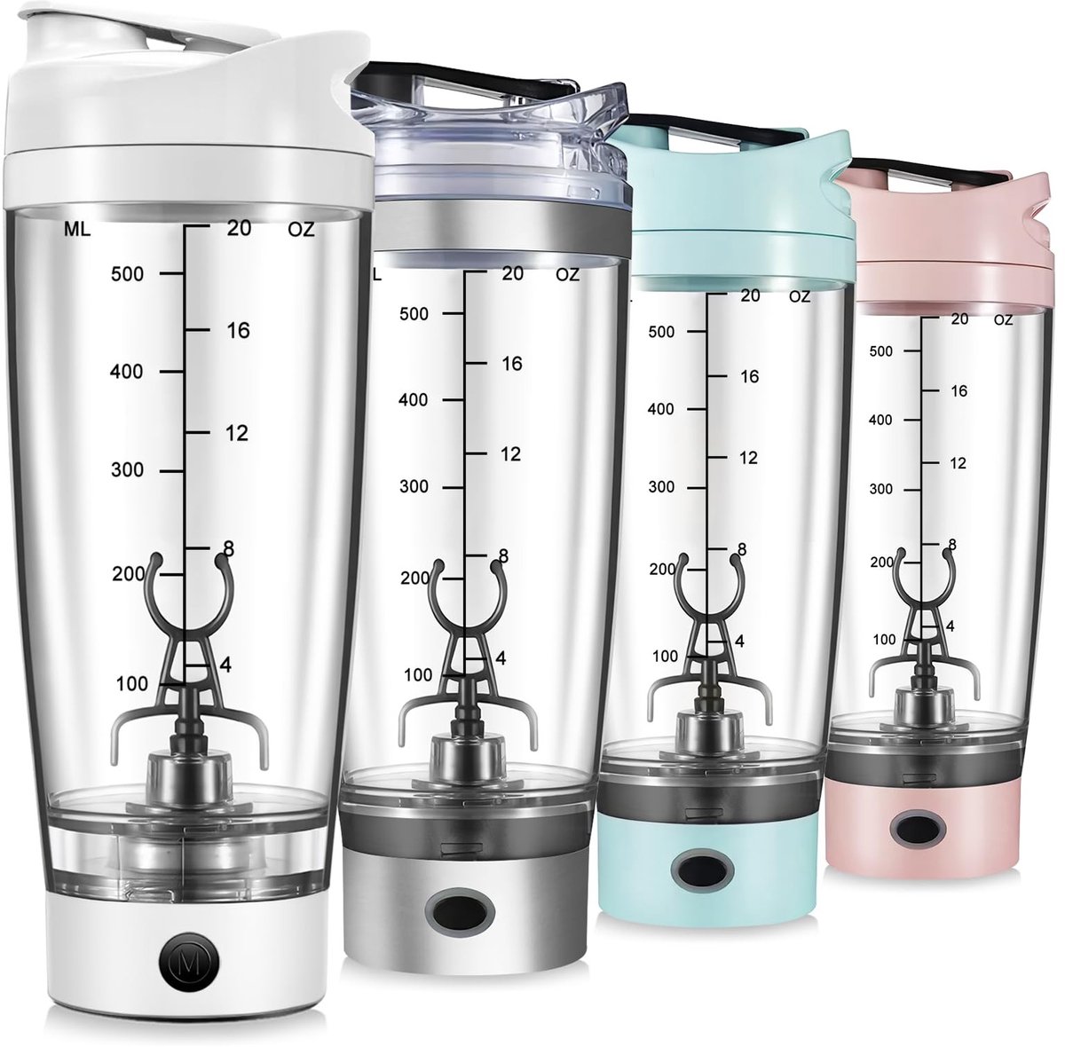 aladdien - Elektrische shaker - Eiwitmixen - Automatisch en romig - Wit - USB-C oplaadbaar - 600 ml - Geschikt voor proteïneshakes - Kunststof