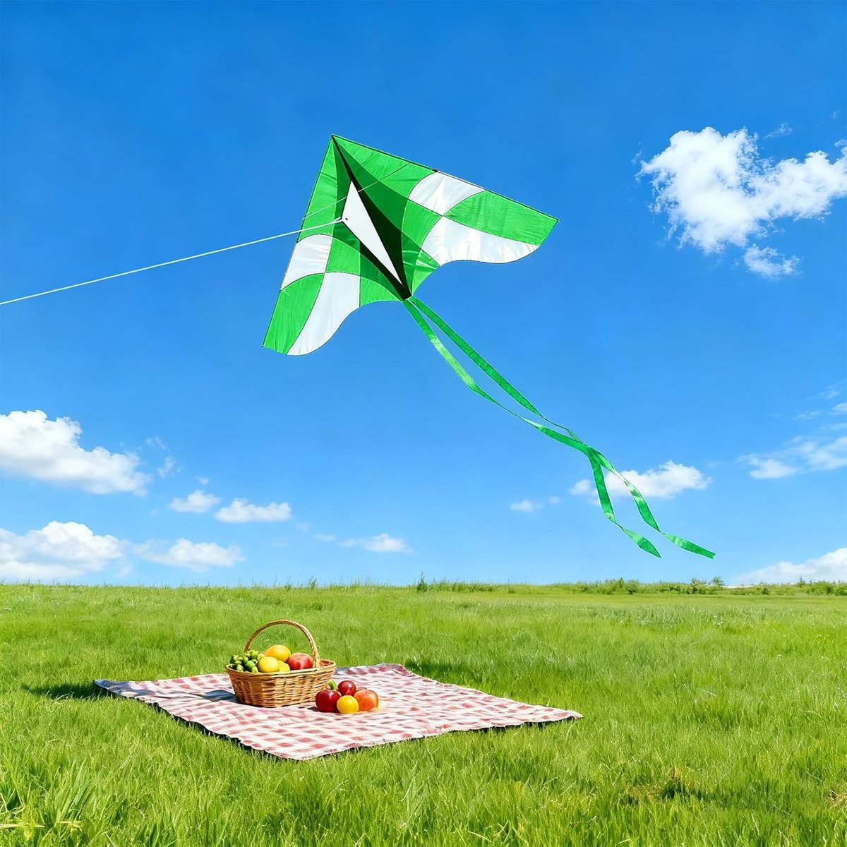 Delta Vlieger - Beginners Vlieger - Buiten Spelen - Gemakkelijk te Vliegen - Groot Formaat - Groen