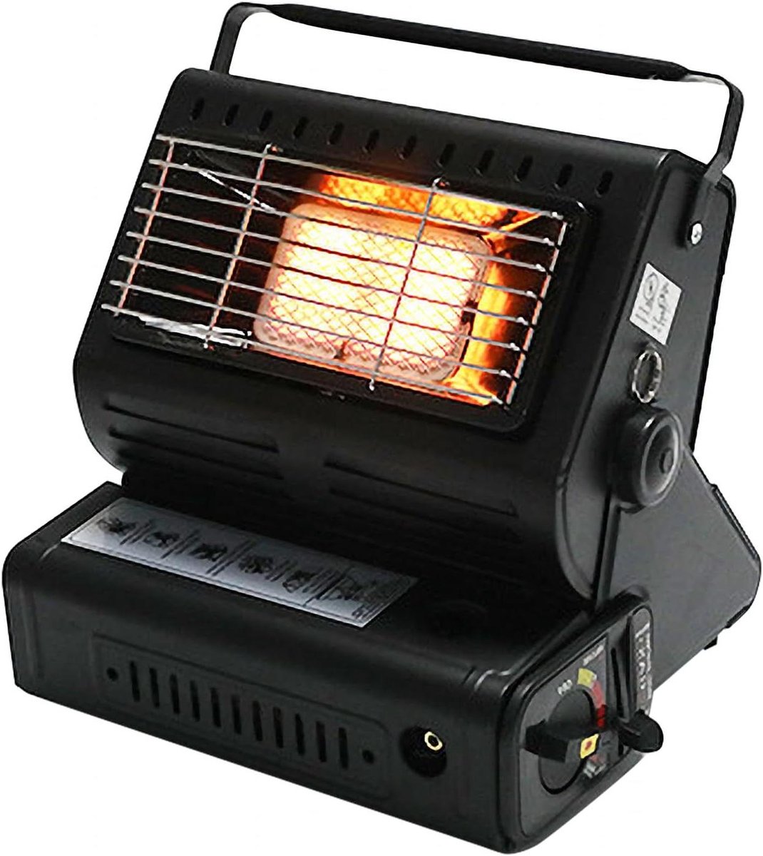 Buitenverwarmer Elektrisch - Terrasverwarmer Kamerverwarmer - Buiten Verwarmen - Roestvrij Staal - 25x29x25 cm - Zwart